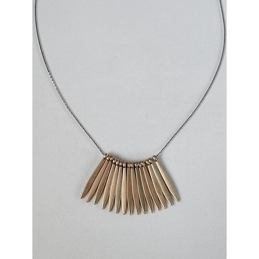 PLUNDER DESIGN Malisa Gold Bars Silver‎ Byzantine Chain Necklace Mixed Metals!!